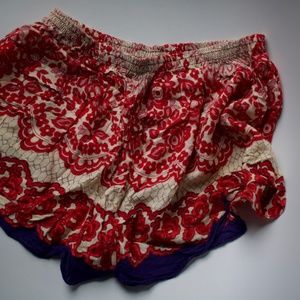 Flowy Shorts | Red, Ivory, Blue